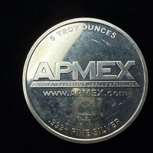 Silver coin 5 Troy onces